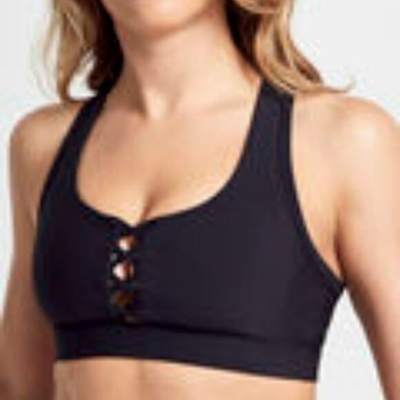 Soul Cycle Lace up Sports Bra Black XS - Picture 7 of 8